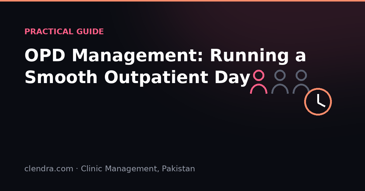 OPD management guide for clinics in Pakistan — patient flow and queue system